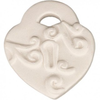 Gesso cuore lucchetto cm.3 (10/150/600) | CarinCasa