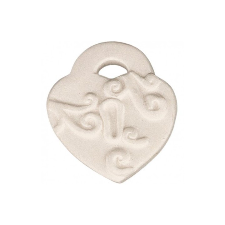 Gesso cuore lucchetto cm.3 (10/150/600) | CarinCasa