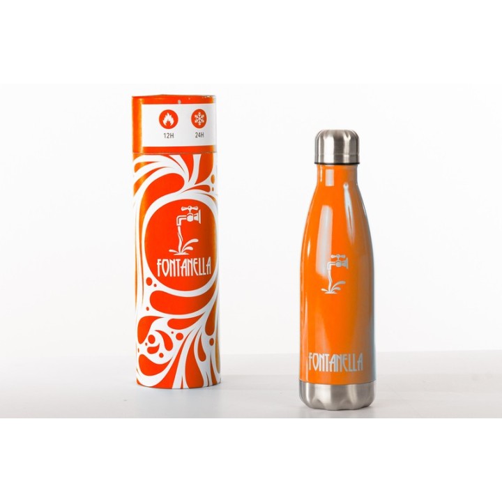 Borraccia termica arancio 500 ml - 25x7 cm | CarinCasa