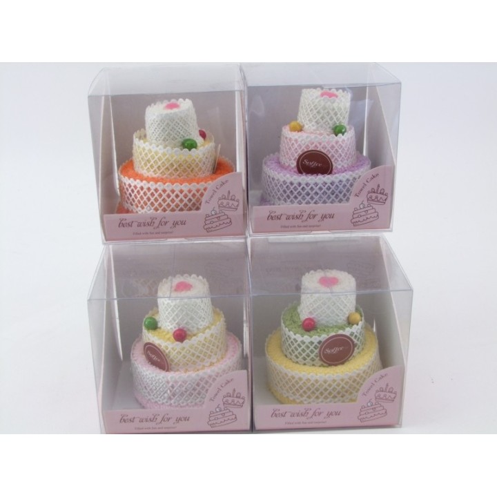 Torta nunziale asciugamano 4 colori assortiti | CarinCasa