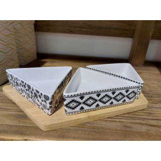 Set 4pz aperitivo boho bamboo+porc. Hsj | CarinCasa