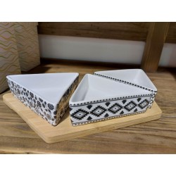 Set 4pz aperitivo boho bamboo+porc. Hsj