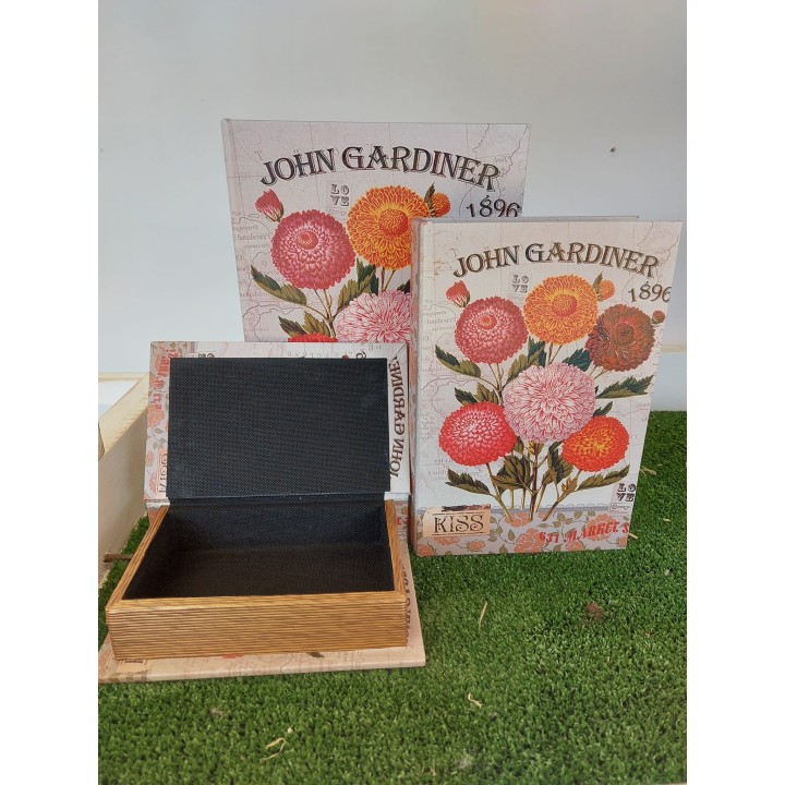 Set 3 cassette libro 30x20x7 cm gardiner | CarinCasa