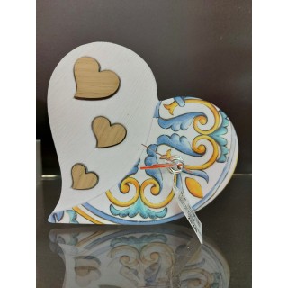 Ardesia cuore orologio 14x14 cm | CarinCasa