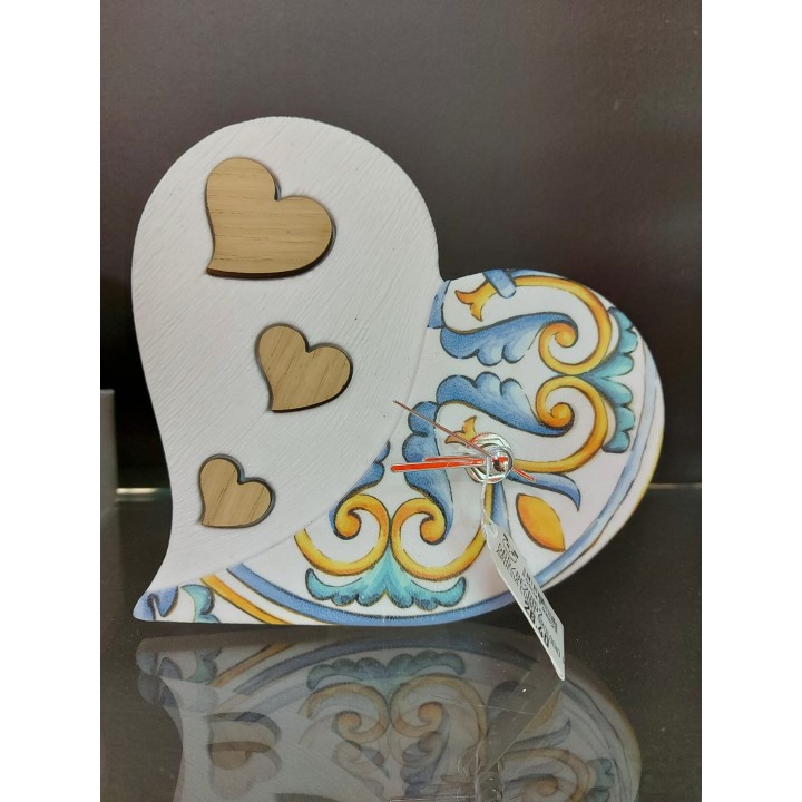 Ardesia cuore orologio 14x14 cm | CarinCasa
