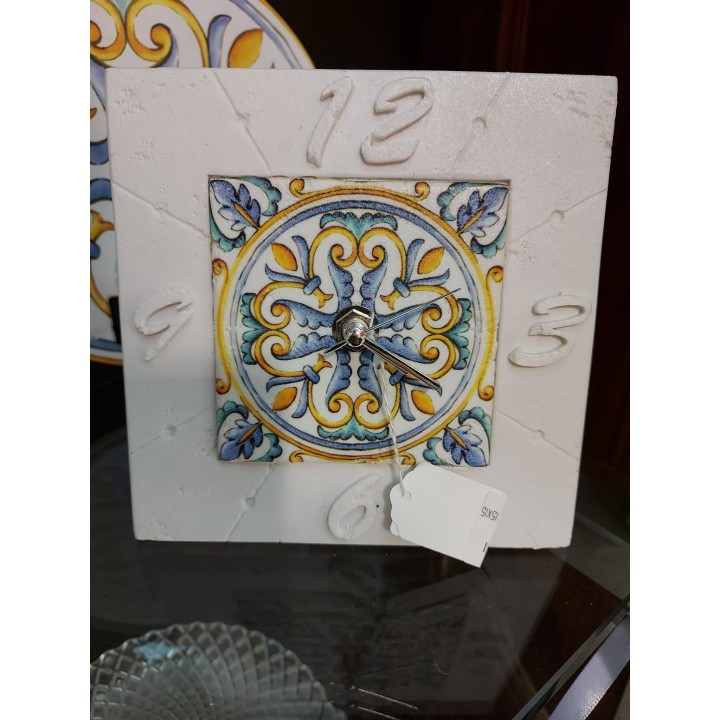 Deruta orologio maiolica 15x15 cm dolcicose | CarinCasa