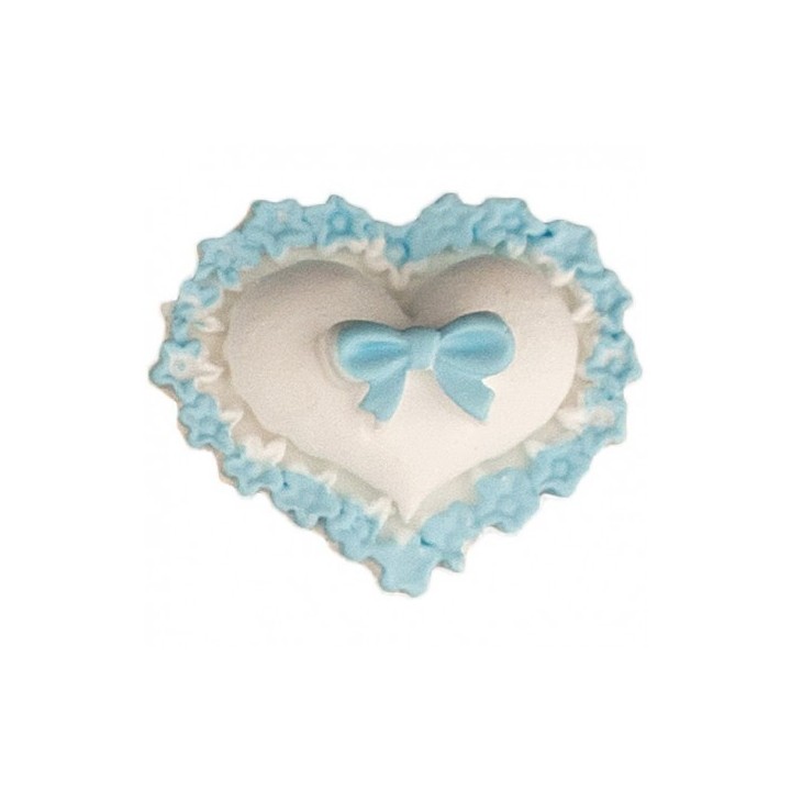 Gesso cuore bordo fiocco cel. 2,2x1,9 (12/150/600) |…