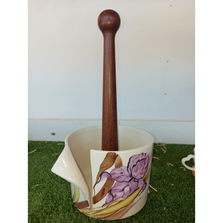 Porta scottex ala decoro iris viola dipinto a mano made in…