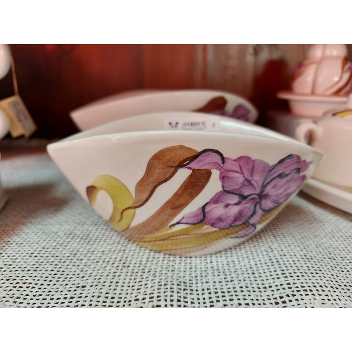 Ciotolina vela decoro iris viola dipinto a mano made in…