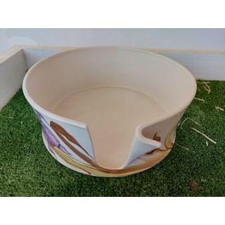 Portapiatti ala decoro iris viola decorato a mano made in…