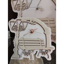 Romantica orologio panchina 14,5x13,5 cm