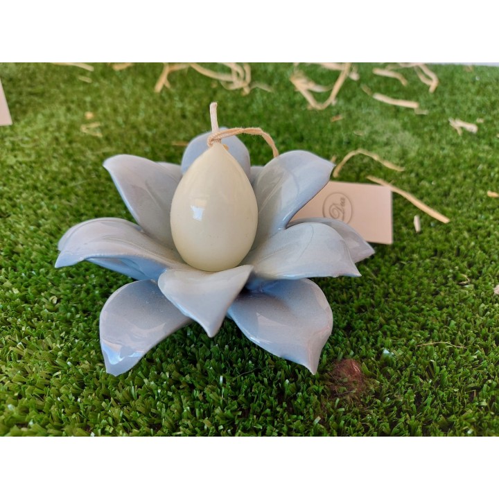 Portacandela Lilium mignon azzurro polvere capodimonte 10…