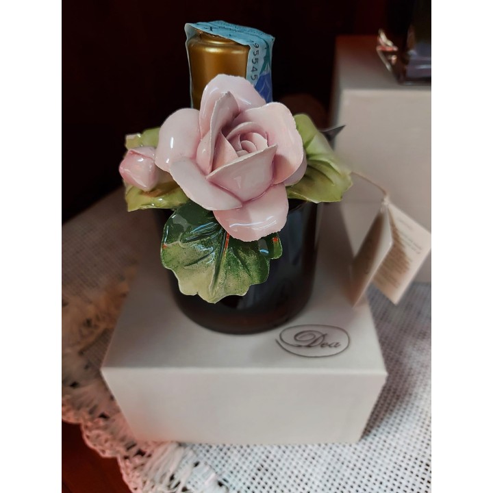 Bottiglia milano da 250ml. Con rosa rosa | CarinCasa