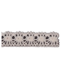 Nastro pizzo cotone importazione 20 mm panna 10 mt