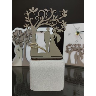Nala profumatore albero sposi tortora 6x14 cm | CarinCasa
