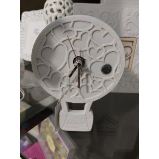 Dolce orologio mongolfiera cuore 15x11 cm | CarinCasa