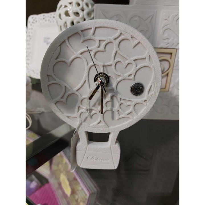Dolce orologio mongolfiera cuore 15x11 cm | CarinCasa