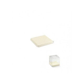 Fondi rialzati pelle bianca 8 x 8 cm | CarinCasa