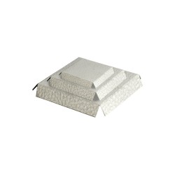 Fondi rialzati 10x10 cm pelle bianco