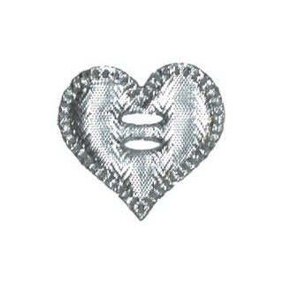 Applicazione cuoricino argento | CarinCasa