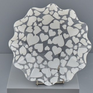 Cuori bianchi coppa onda tonda grande 28x28x7,2 (1/100) |…