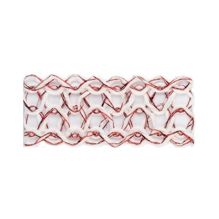 Nastro rete rustica lurex 30 mm rossa e bianca 20 mt |…