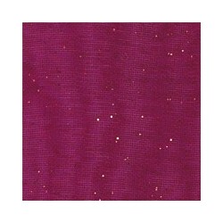 Nastro organza importazione 25 mm rosso cardinale e glitter oro 20 mt