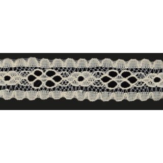 Nastro pizzo nylon 18 mm panna 25 mt | CarinCasa