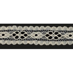 Nastro pizzo nylon 18 mm panna 25 mt