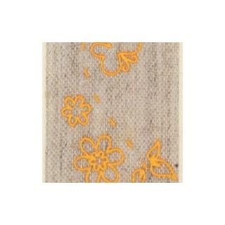 Nastro tela di lino 25 mm grezzo e farfalle gialle 10 mt |…