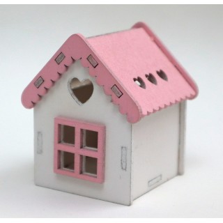 Casetta con tetto colore rosa cm 5x7 | CarinCasa