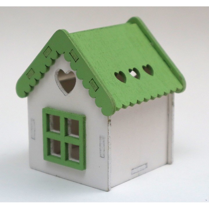 Casetta con tetto colore verde cm 5x7 | CarinCasa