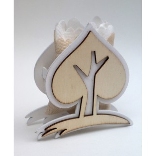 Albero in legno con bustina cotone bicolore | CarinCasa