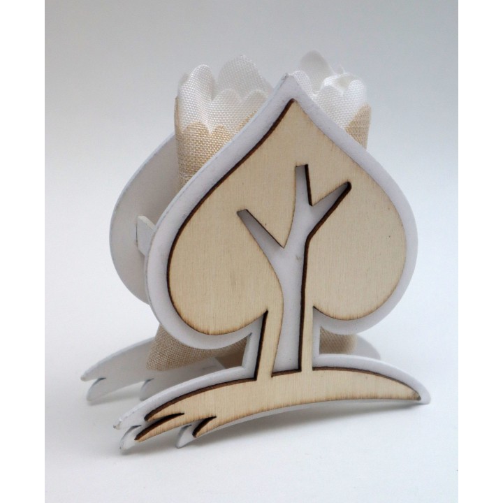 Albero in legno con bustina cotone bicolore | CarinCasa