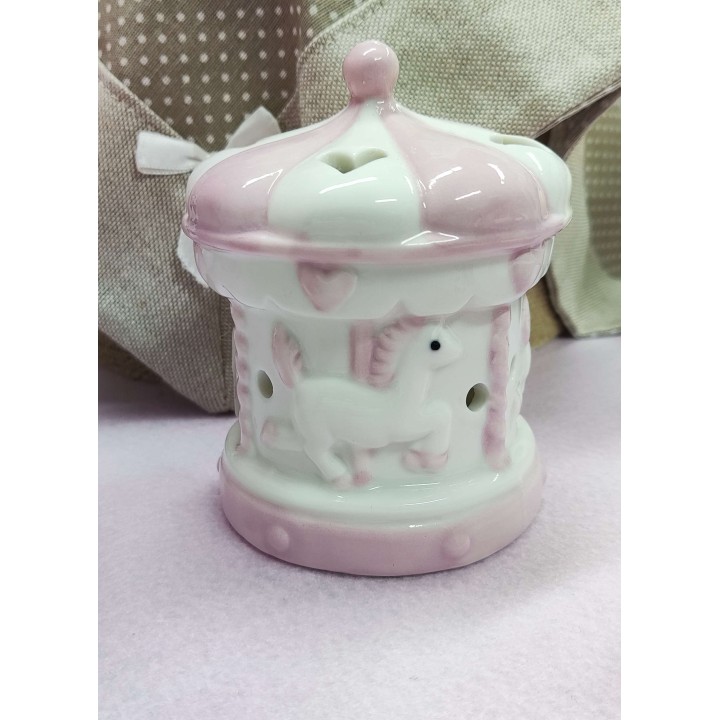 Giostrina con led 8x8x10,5 cm col.rosa con gift box |…