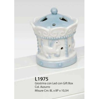 Giostrina con led 8x8x10,5 cm col.azzurro con gift box |…