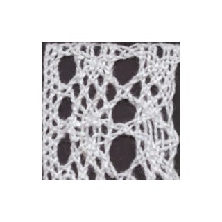 Nastro pizzo cotone 30 mm bianco 10 mt | CarinCasa