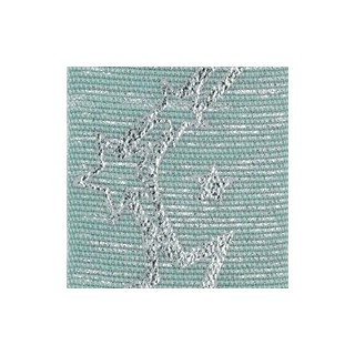 Nastro clio lurex 36 mm azzurro polvere e stelle argento 10…