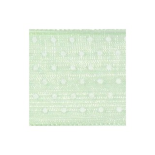 Nastro organza importazione 25 mm verde pistacchio e pois…