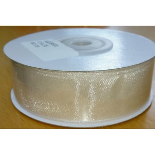 Nastro organza 25 mm panna 50 mt | CarinCasa