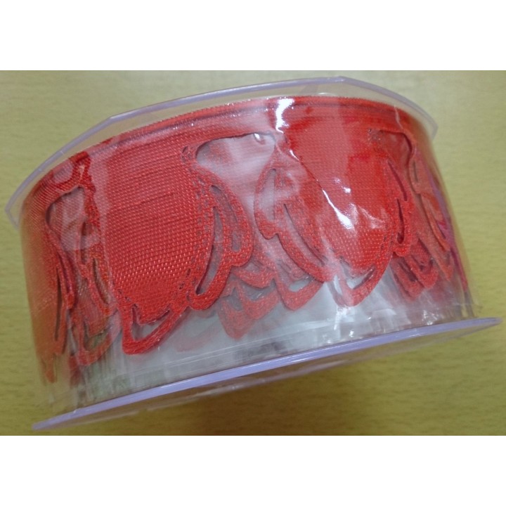 Nastro ariel porta confetti 55 mm rosso 25 mt | CarinCasa