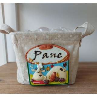 Cestino tessuto pane mucca | CarinCasa