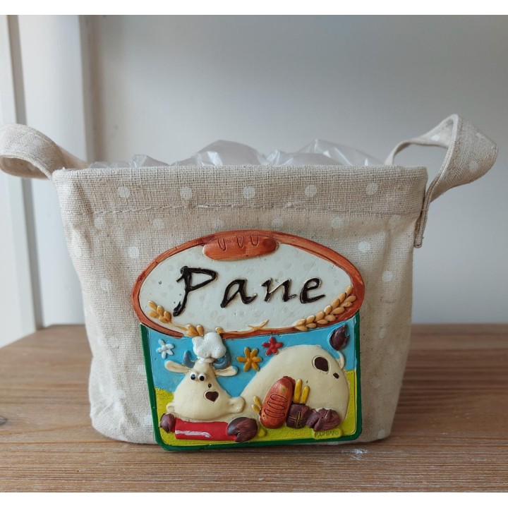 Cestino tessuto pane mucca | CarinCasa