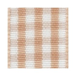 Nastro raso bamby con elastico centrale 25 mm tortora 5 mt