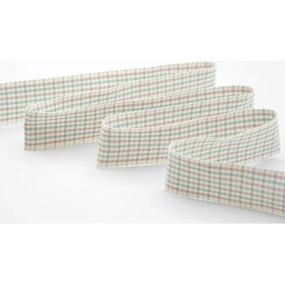 Nastro cotone 15 mm bianco a quadretti 10 mt | CarinCasa