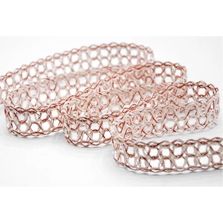 Nastro rete rustica lurex 30 mm rossa e bianca 20 mt |…