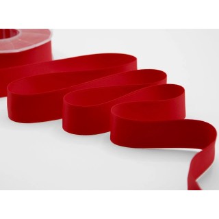 Nastro doppio raso opaco 25 mm rosso 20 mt | CarinCasa