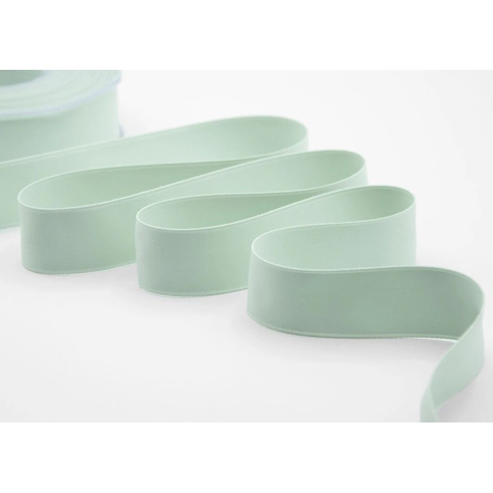 Nastro doppio raso opaco 25 mm verde mare 20 mt | CarinCasa