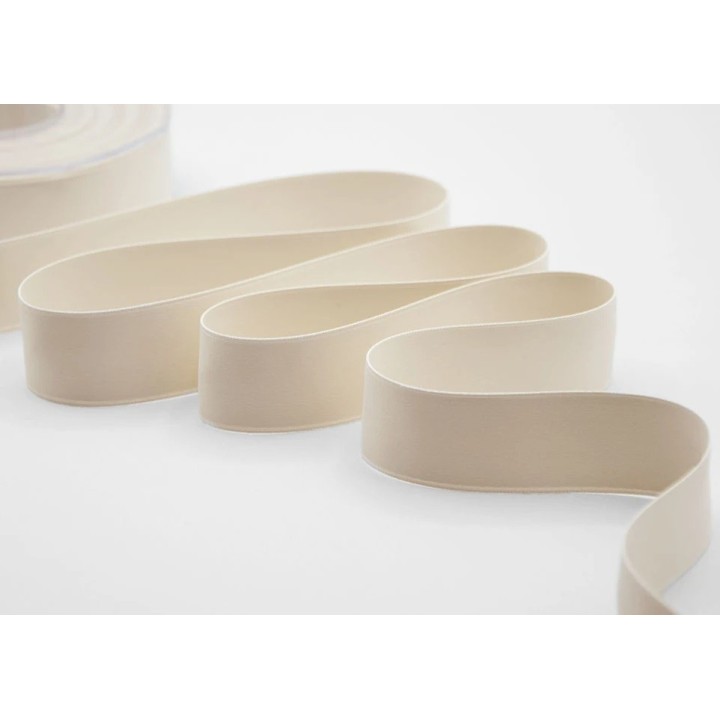 Nastro doppio raso opaco 15 mm panna 20 mt | CarinCasa