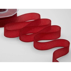 Nastro velo luminoso 25 mm rosso 20 mt